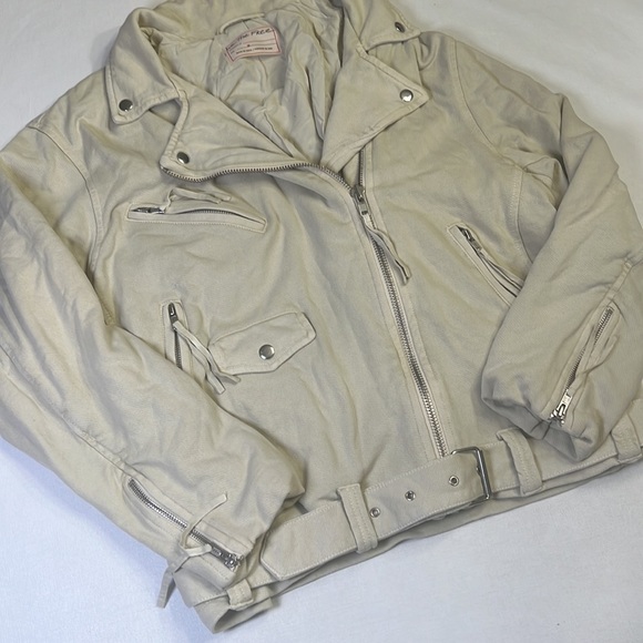 Free People Rebel Motto Knit Jacket Cream - Picture 4 of 7